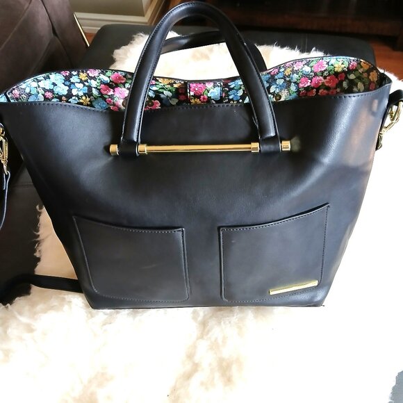 STEVE MADDEN - Black/Gold Tote - Picture 8 of 10